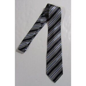 Donald J. Trump Signature Collection Necktie Neck Tie Black & Blue Striped